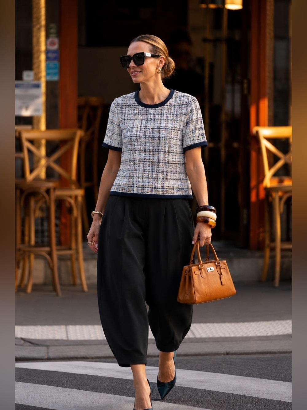 Tweed Short Sleeve Top s/M